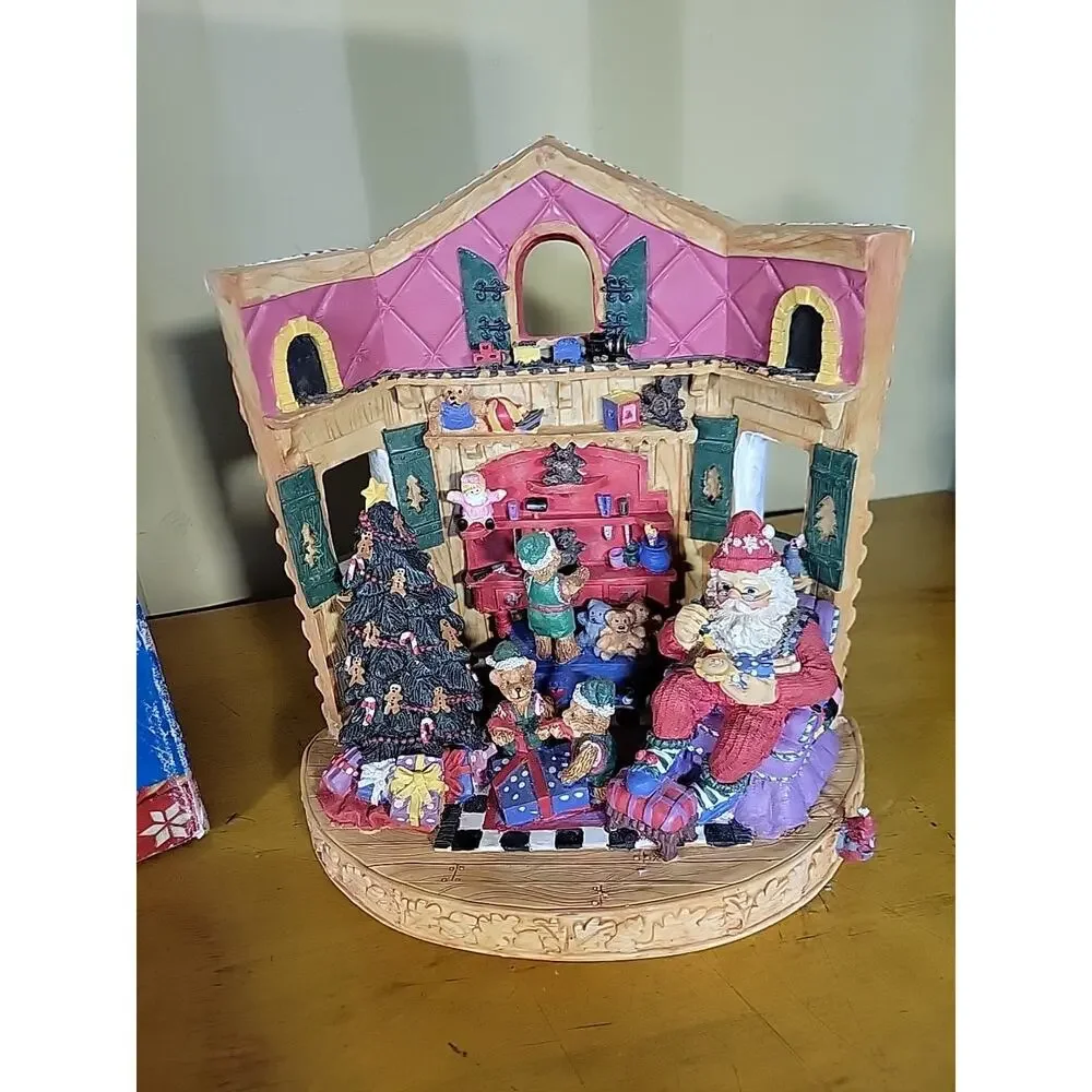 VTG Figments of Folklore Workshop in the Woods Christmas Sculpture 1994 Resin